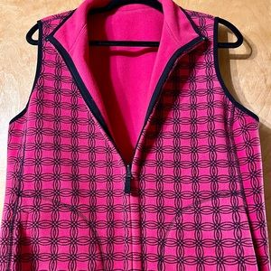 Pink fleece vest